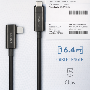 Insignia™ - 16.4' USB-C Virtual Reality Headset Cable for Meta Quest 2 and 3 - Black